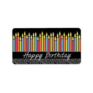 Étiquette Joyeuses bougies d'anniversaire
