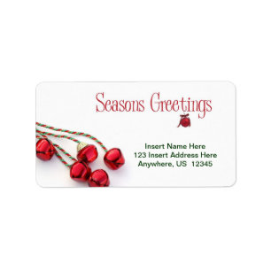 Étiquette Joyeuses Fêtes Bells