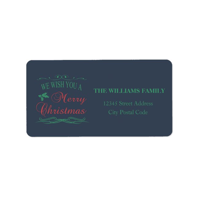 Étiquette Joyeux Noël (Devant)