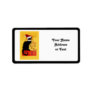 Étiquette Joyeux Noël Du Conversation Noir