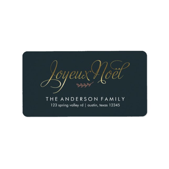 Étiquette Joyeux Noel Français Noël (Devant)