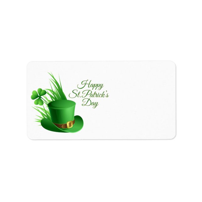 Étiquette Joyeux salutations de la Saint Patrick (Devant)