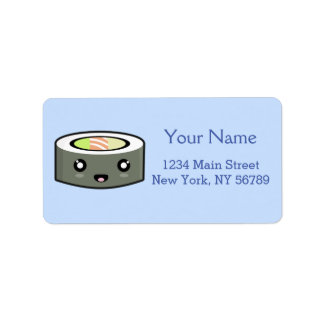Étiquette Kawaii Sushi