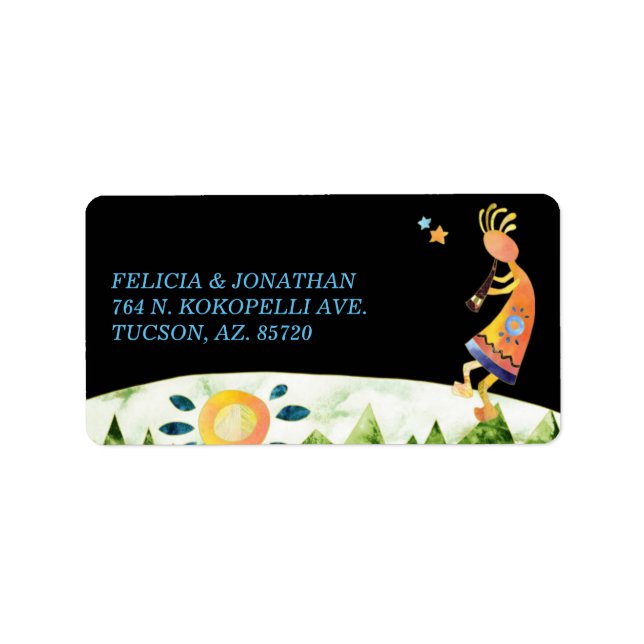 Étiquette Kokopelli, inspirée de la nature Adresse de retour (Devant)