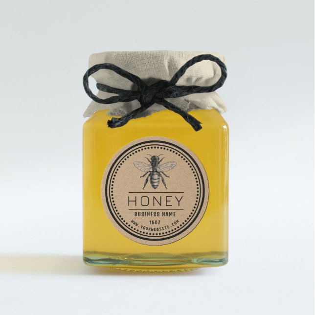 Étiquette Kraft Honey | Logo miel (Créateur téléchargé)