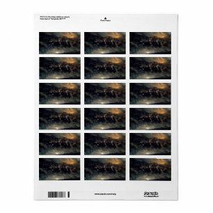 Étiquette La chasse sauvage d'Odin, 1872 par Peter Nicolai A