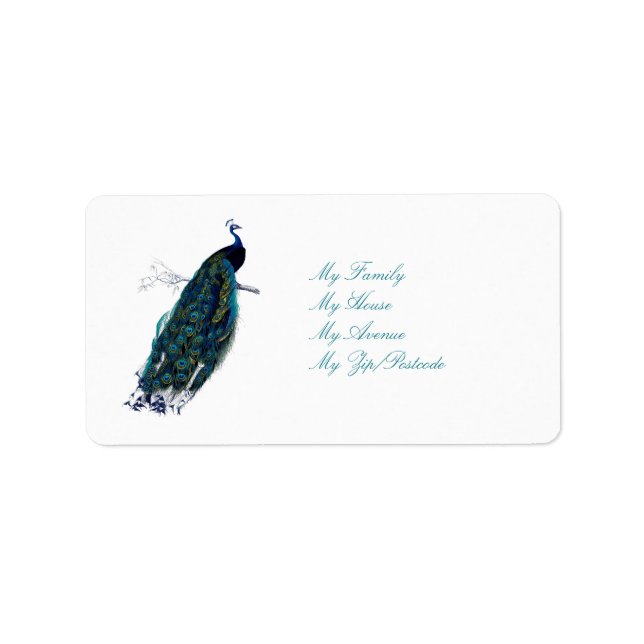 Étiquette La collection Peacock (Devant)