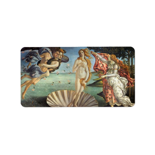 Étiquette La naissance de Vénus par Sandro Botticelli (Devant)
