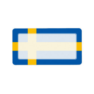 Étiquette La Suède - drapeau suédois