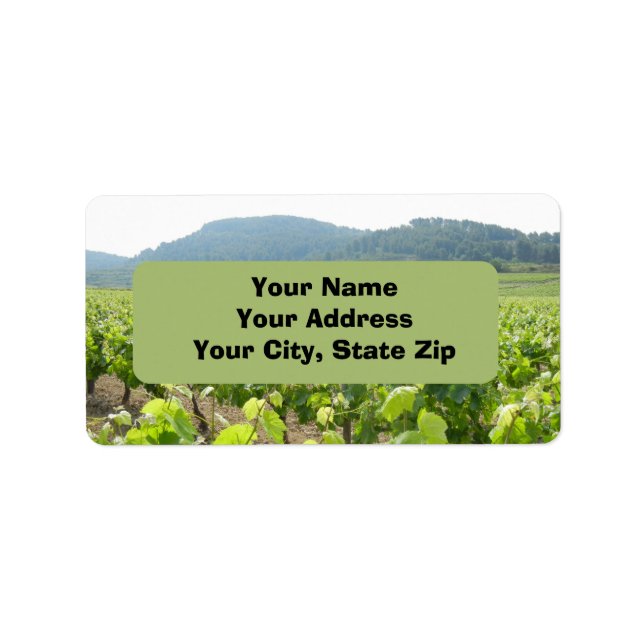 Étiquette Label d'adresse de retour Vineyard (Devant)