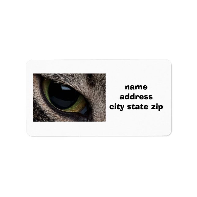 ÉTIQUETTE LABLE D'ADRESSE DE RETOUR "CAT'S EYE" (Devant)