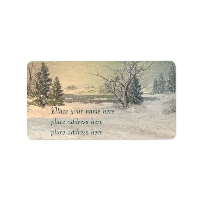 Étiquette Lable d'adresse hivernale (Devant)