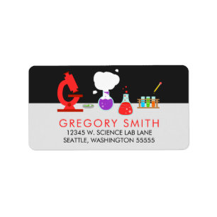 Étiquette Laboratoire de science cool