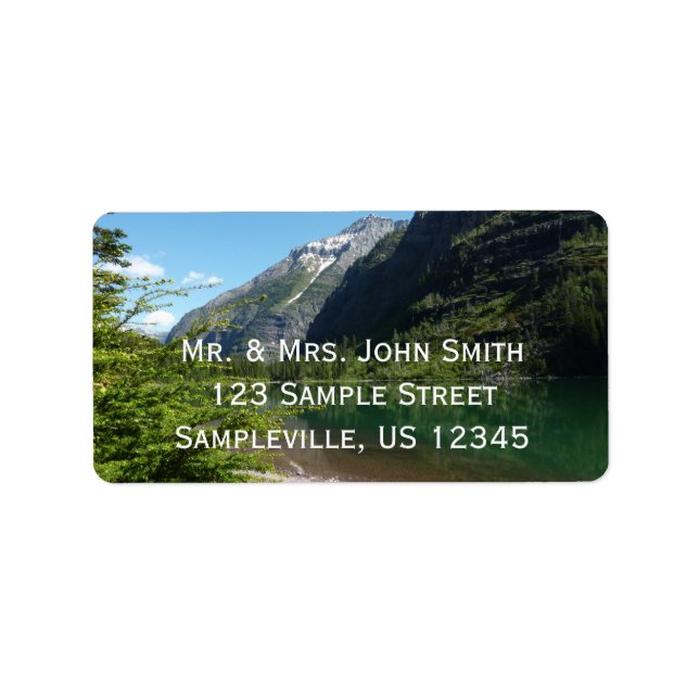 Étiquette Lac Avalanche II dans le parc national Glacier (Devant)