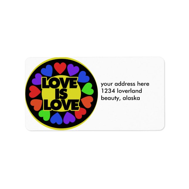 Étiquette L'amour est l'amour (Devant)