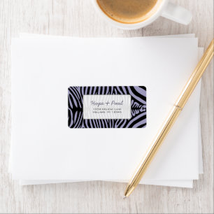 Étiquette Lavender Zebra Changement de couleur Arrière - pla