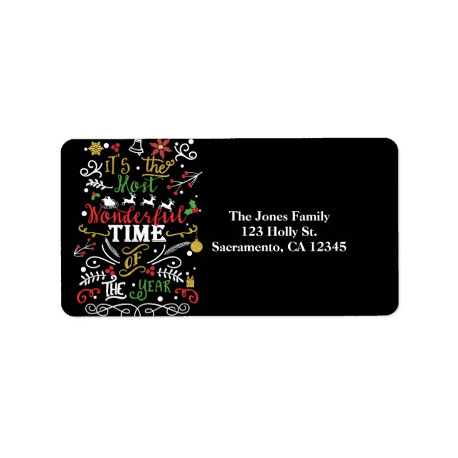 Étiquette Le meilleur moment de l'année Carte de Noël (Devant)