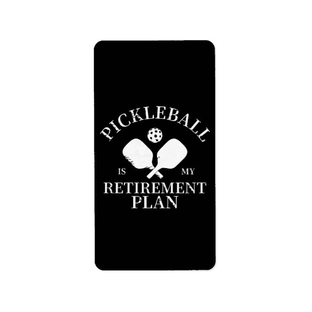 Étiquette le pickleball est mon plante de retraite (Devant)