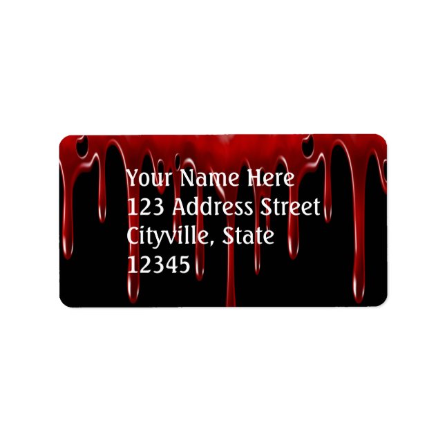 Étiquette Lecteurs de sang tombés Noir (Devant)