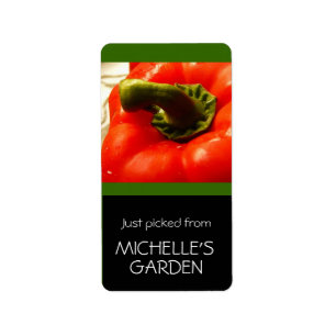 Étiquette Légumes de cuisine sélectionnés du jardin
