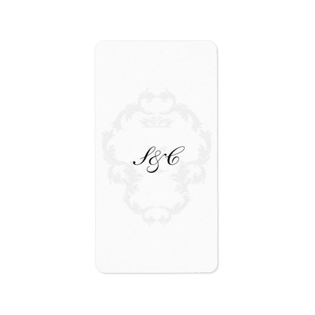 Étiquette L'élégante miniature du Mariage Hershey blanc/arge (Devant)