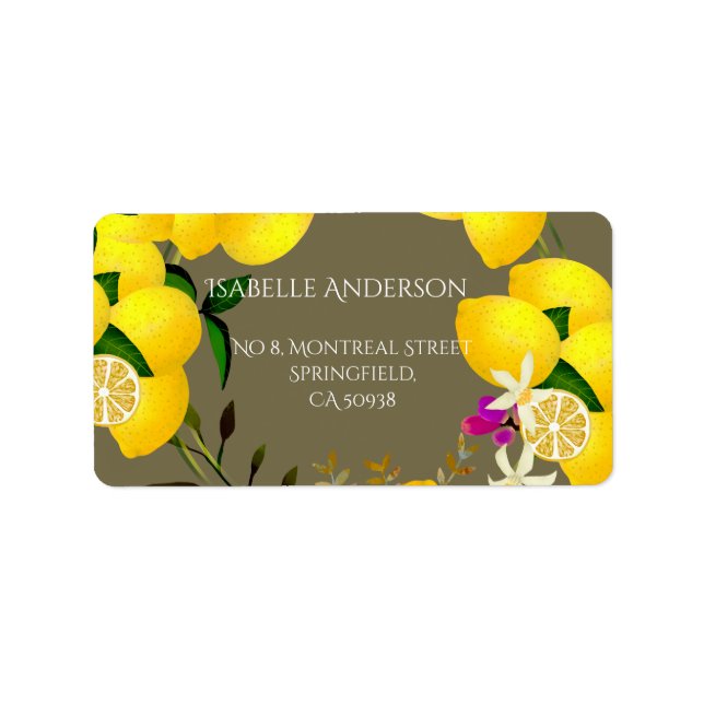 Étiquette Lemon Squeeze (Devant)