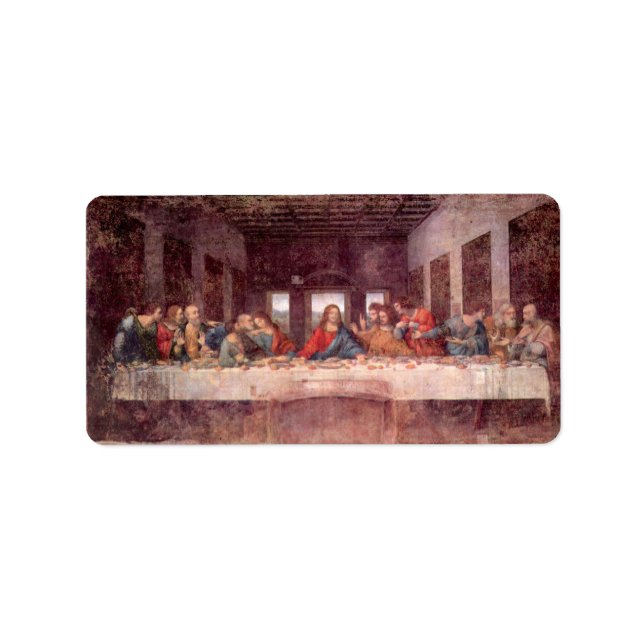 Étiquette Léonard de Vinci - La Dernière Cène (Devant)