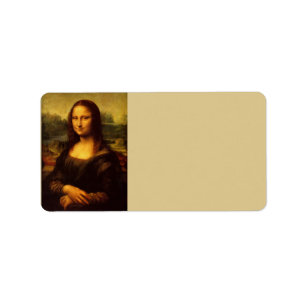 Étiquette Leonardo Da Vinci Mona Lisa Peinture d'Art