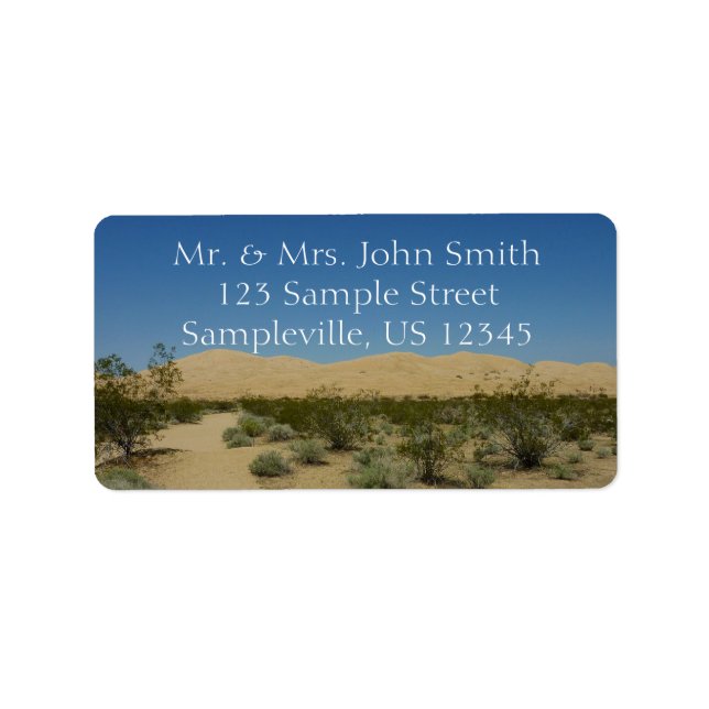 Étiquette Les dunes de Kelso dans le parc national Mojave (Devant)