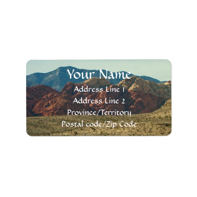Étiquette Les montagnes dans le désert (Devant)