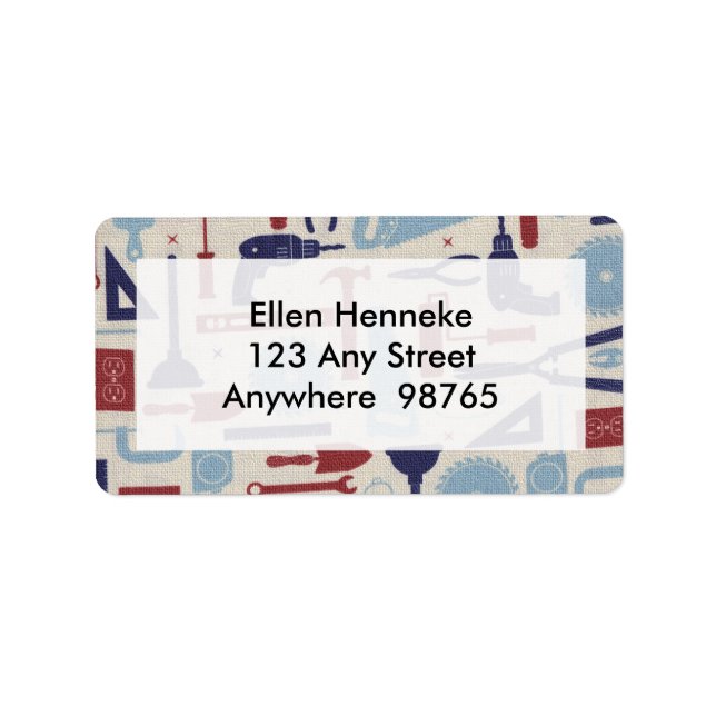 Étiquette Les outils de papa (Devant)