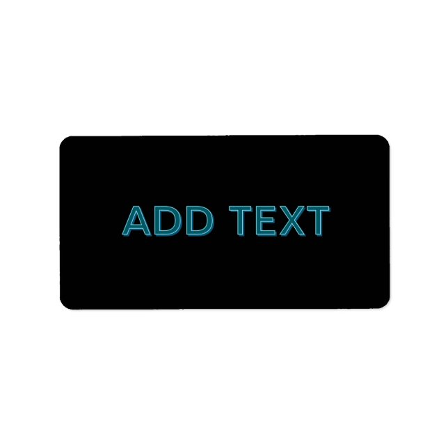 Étiquette Lettres éditées modifiables avec ombre portée (Devant)