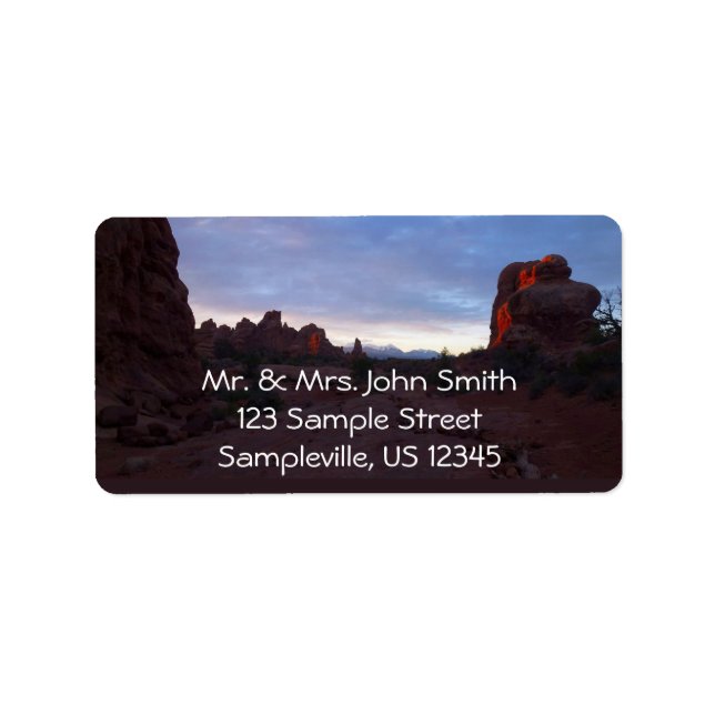 Étiquette Lever de soleil à la piste Windows dans Arches (Devant)