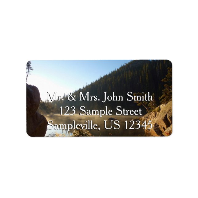 Étiquette Lever du soleil au lac Dream (Devant)