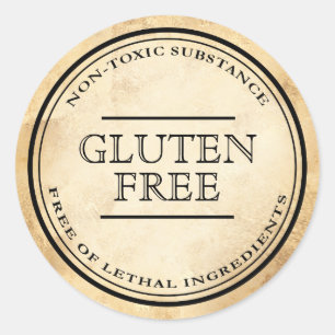 Étiquette libre de régime de gluten vintage