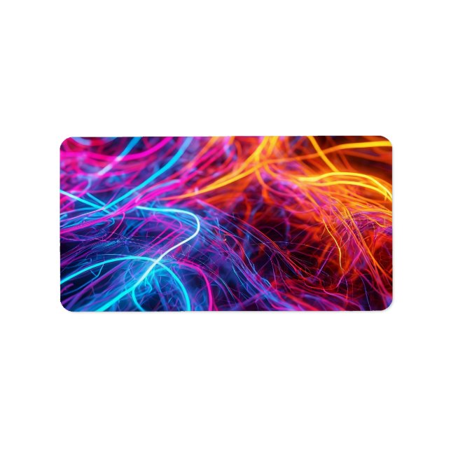 Étiquette Lignes de néon (Devant)