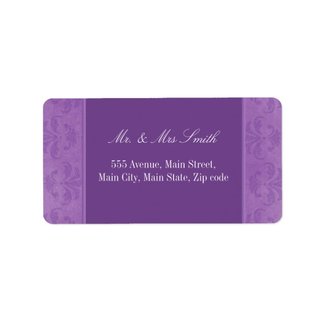 Étiquette Lilac Damask (Devant)