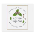 Étiquette Liqueur de café maison sur mesure