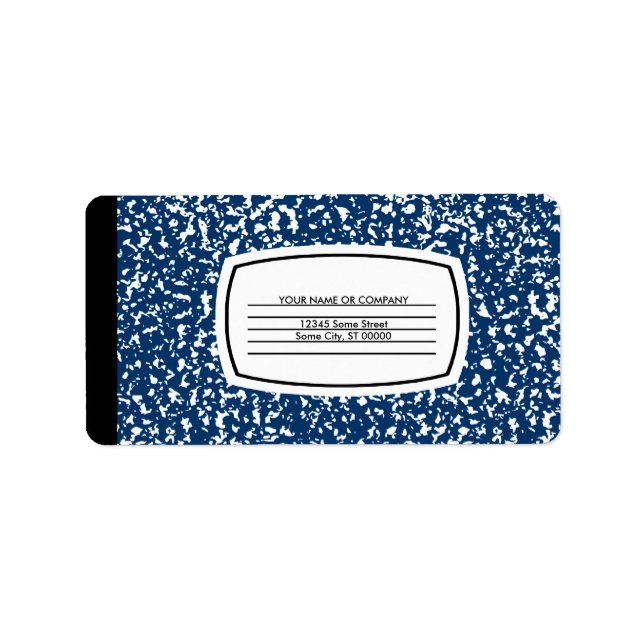 Étiquette livre de composition bleu (Devant)