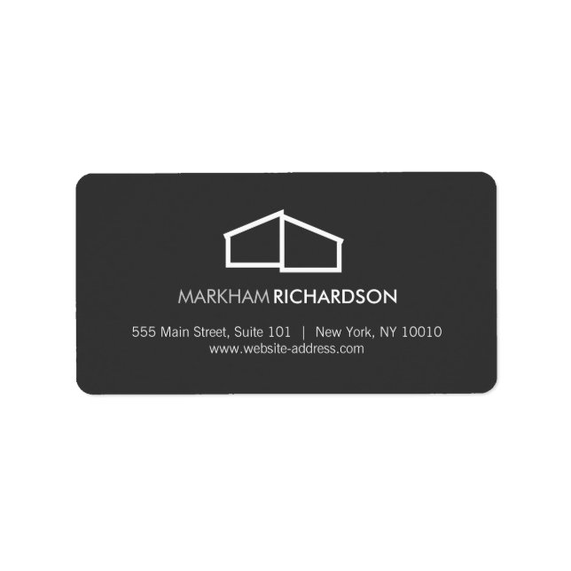 Étiquette Logo de la maison moderne II Dk Grey (Devant)