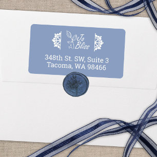 Étiquette Logo de l'entreprise, Winter Light Blue Adresse de