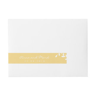 Étiquette long feuille d'or