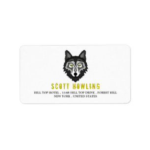 Étiquette Loup gris