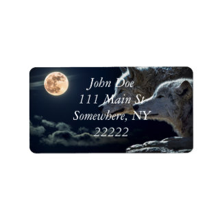 Étiquette Loups blancs dans la Pleine lune