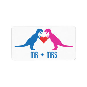 Étiquette M.+Mme - Love Dinosaures