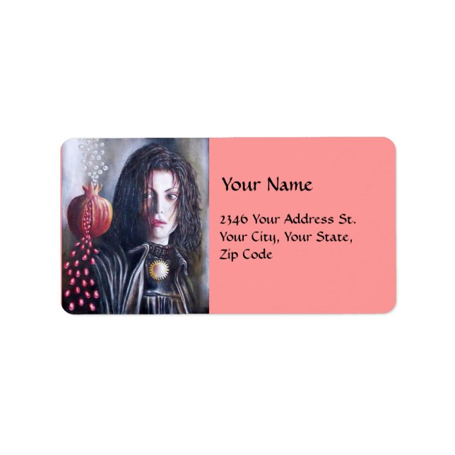 Étiquette MAGDALEN rose brun jaune rouge (Devant)