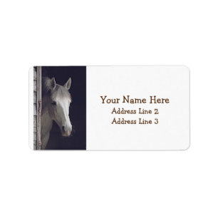 Étiquette Magnifique Gray Mare Horse Adresse