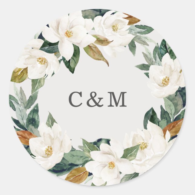 Étiquette Magnolia Monogram (Devant)