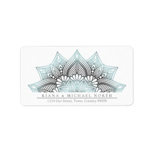 Étiquette Mandala Lace Mariage lt. Blue ID968