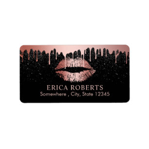Étiquette Maquillage Artiste Driving Rose Gold Lips Beauté S